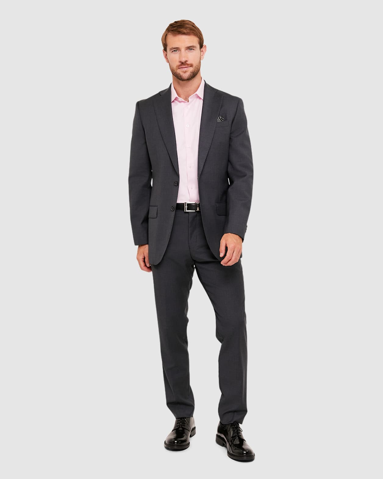 Domino Silk Pocket Square in BLACK/WHITE