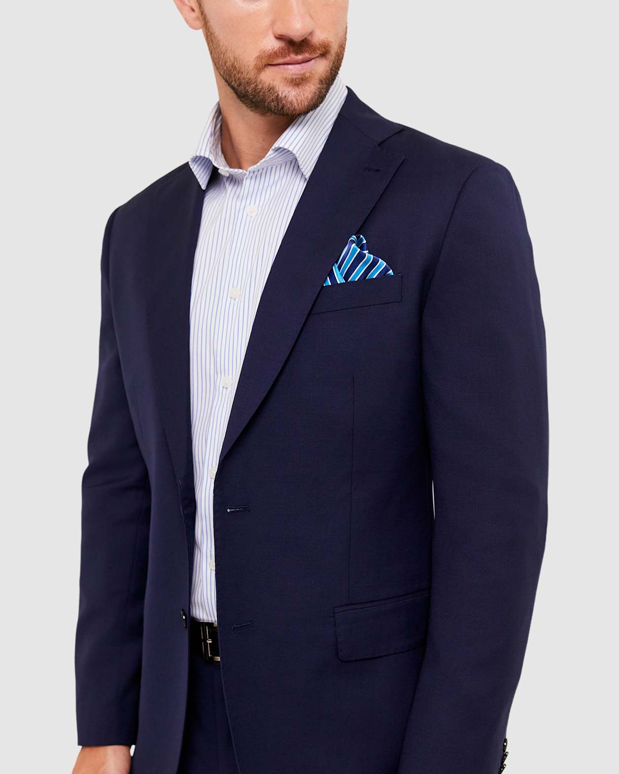 Dali Silk Pocket Square in COOL BLUE