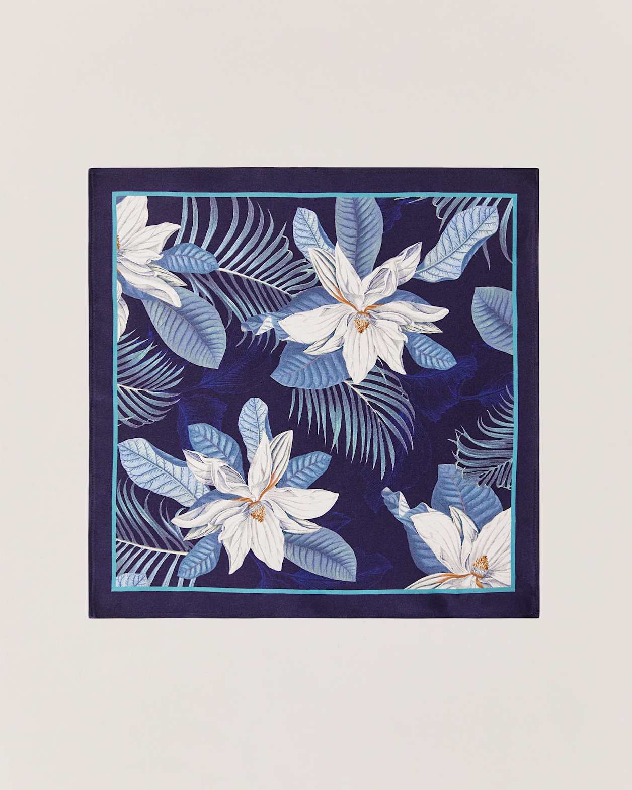 Avery Silk Pocket Square in MIDNIGHT