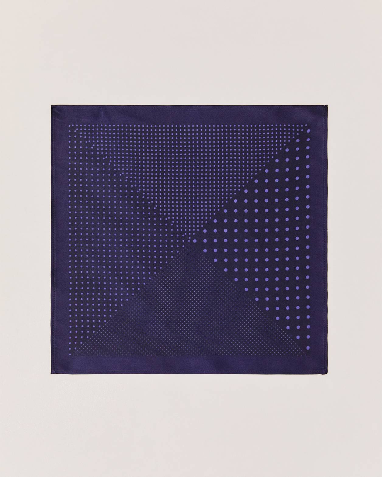 Domino Silk Pocket Square in NAVY/BLUE