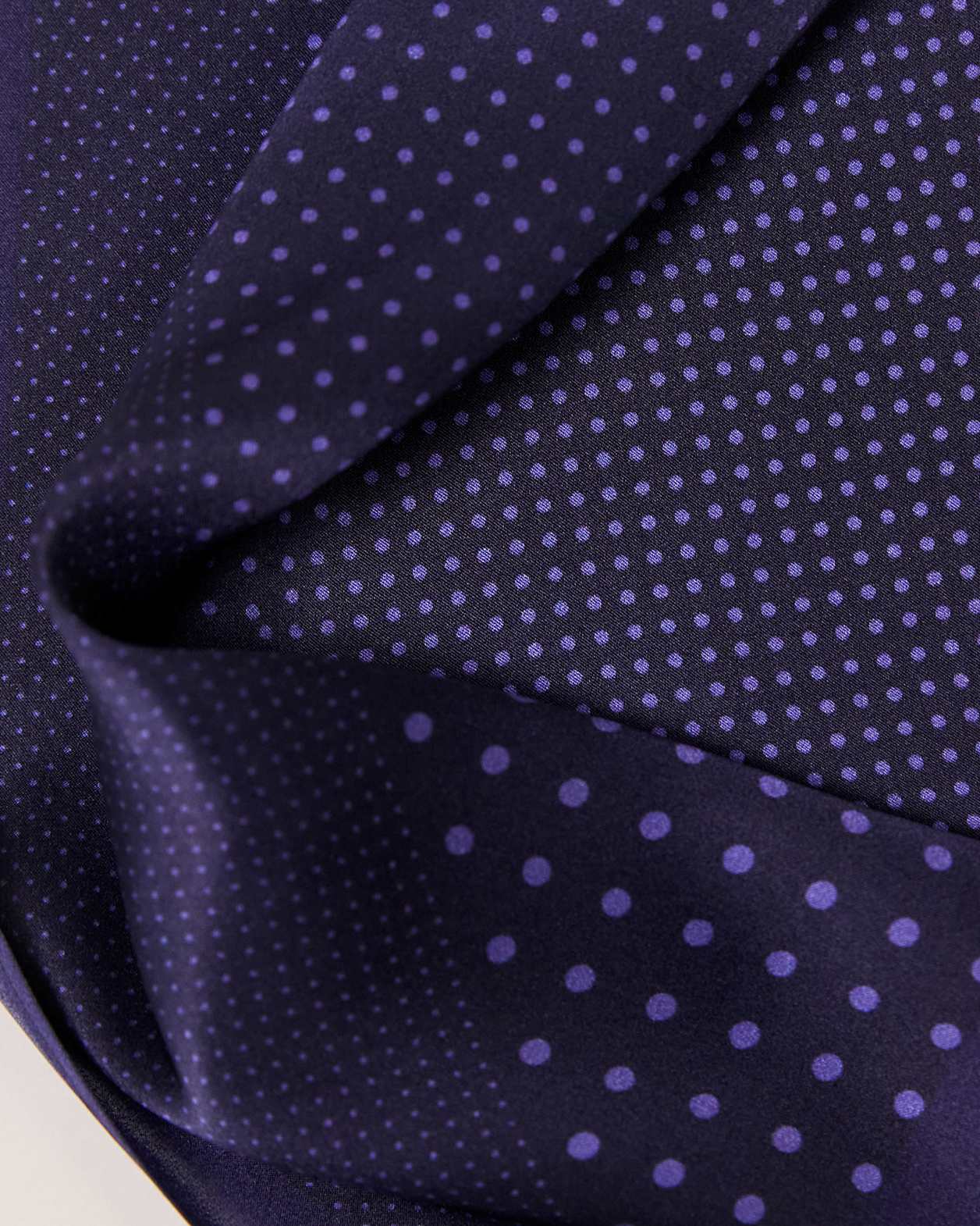 Domino Silk Pocket Square in NAVY/BLUE