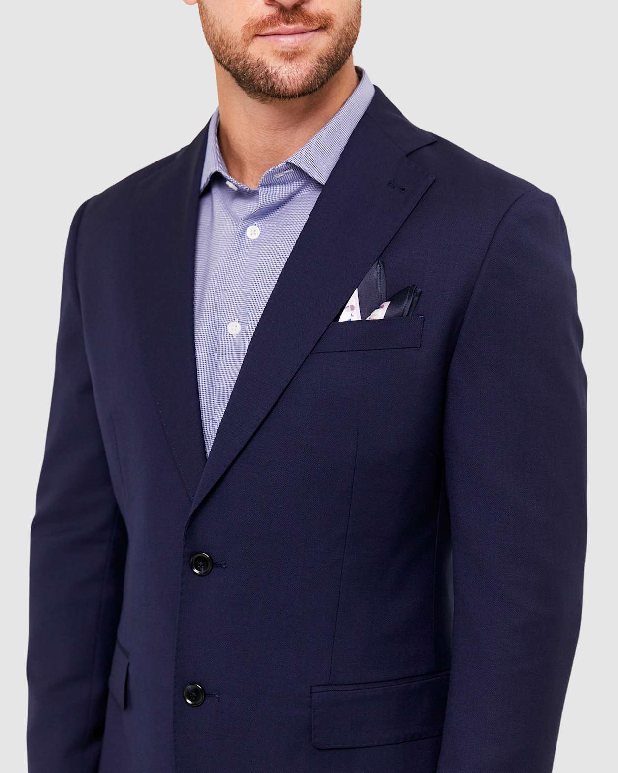 Walkin Silk Pocket Square in BLUE MULTI