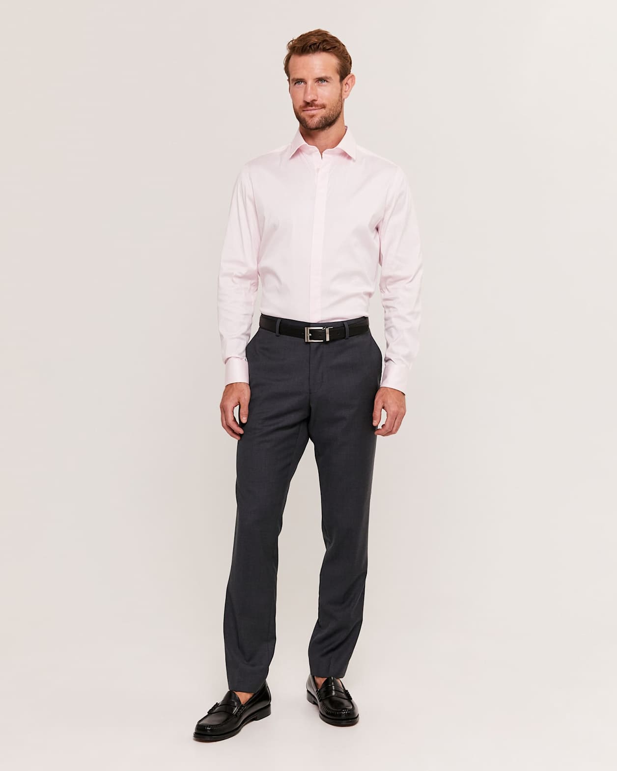 Stretch Poplin Shirt in PINK