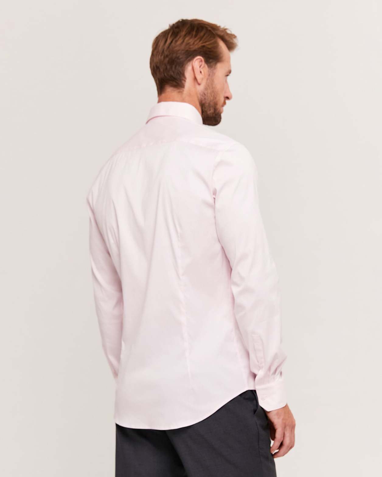 Stretch Poplin Shirt in PINK