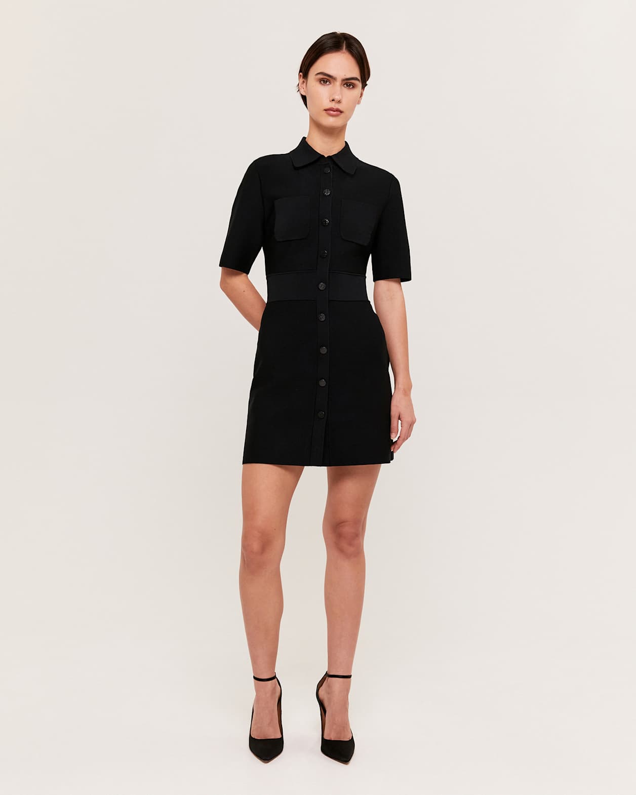 Amara Milano Pocket Mini Dress in BLACK