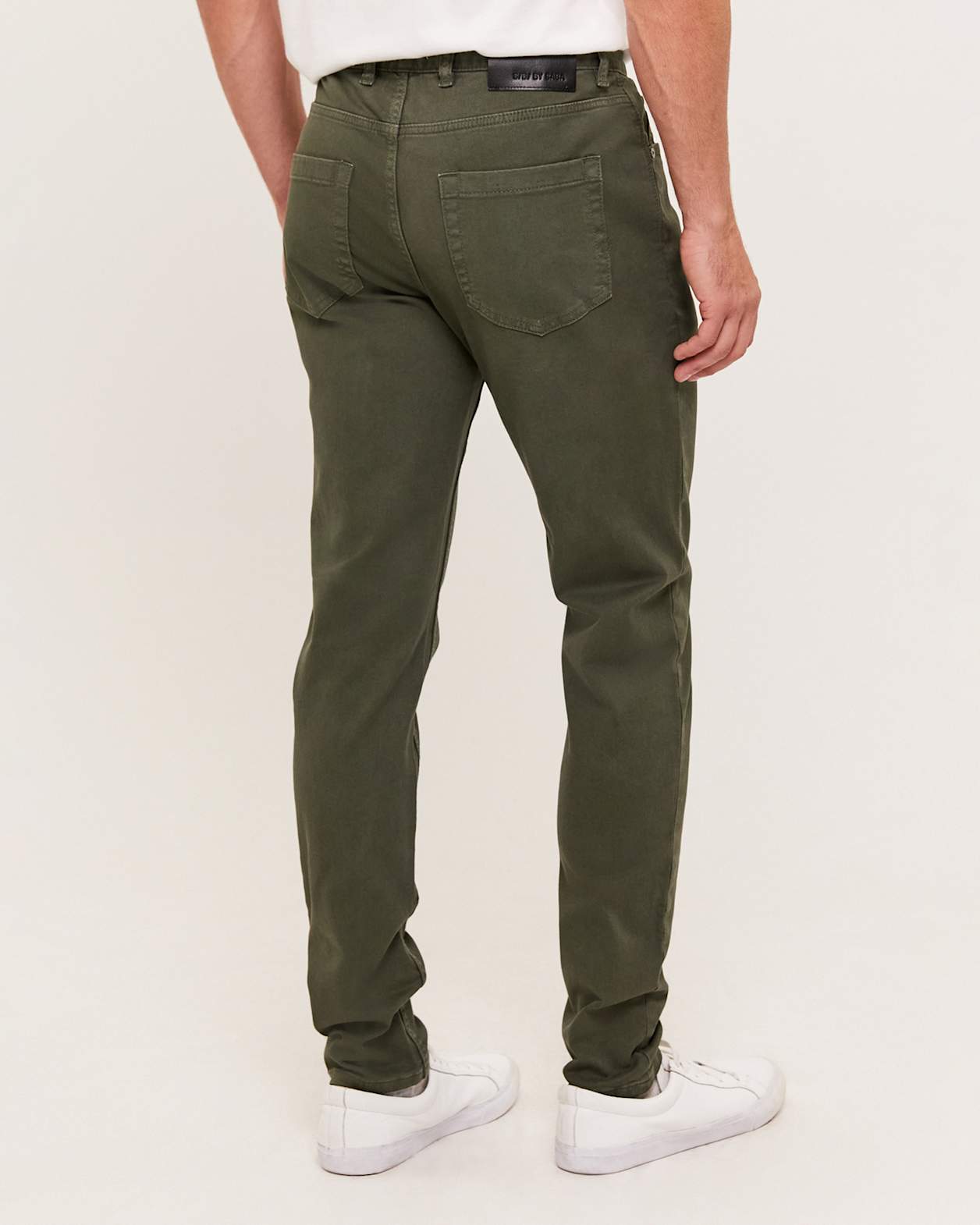 Riley Garment Dye Skinny Jean in MILITARY