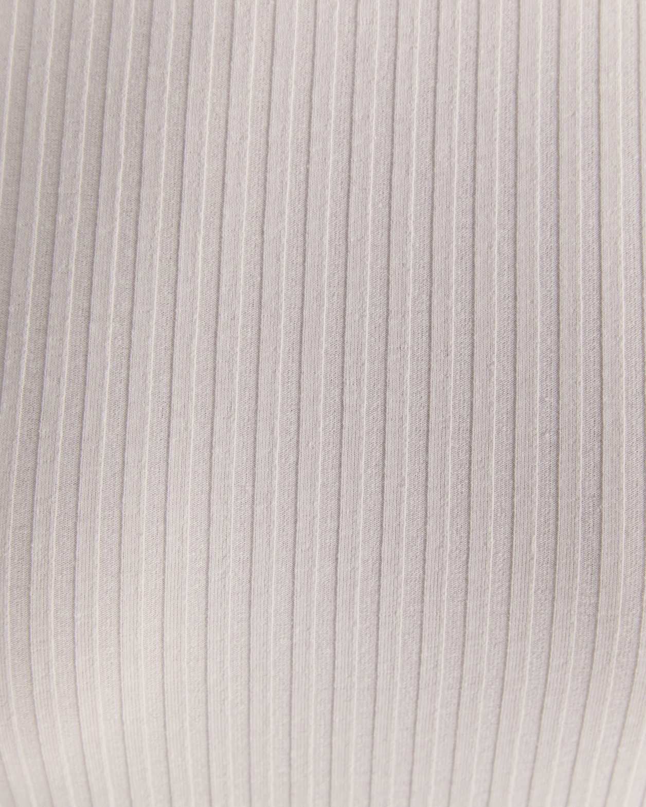 Maya Half Sleeve Rib Top in OFF WHITE