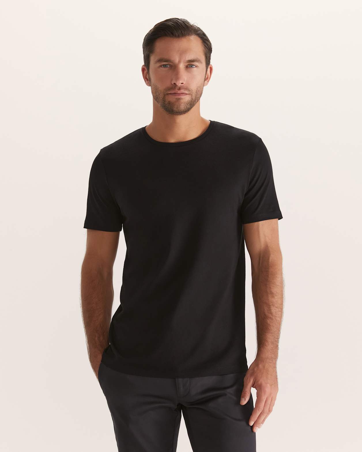 Daniel Crew Neck Tee in BLACK