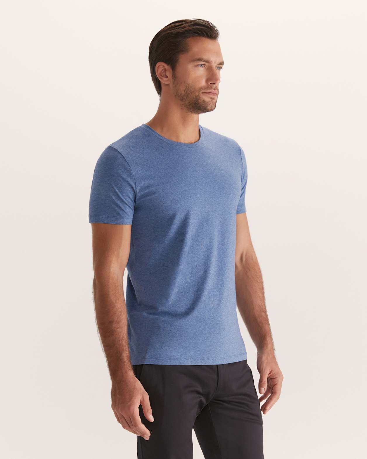 Daniel Crew Neck Tee in MIDNIGHT MELANGE