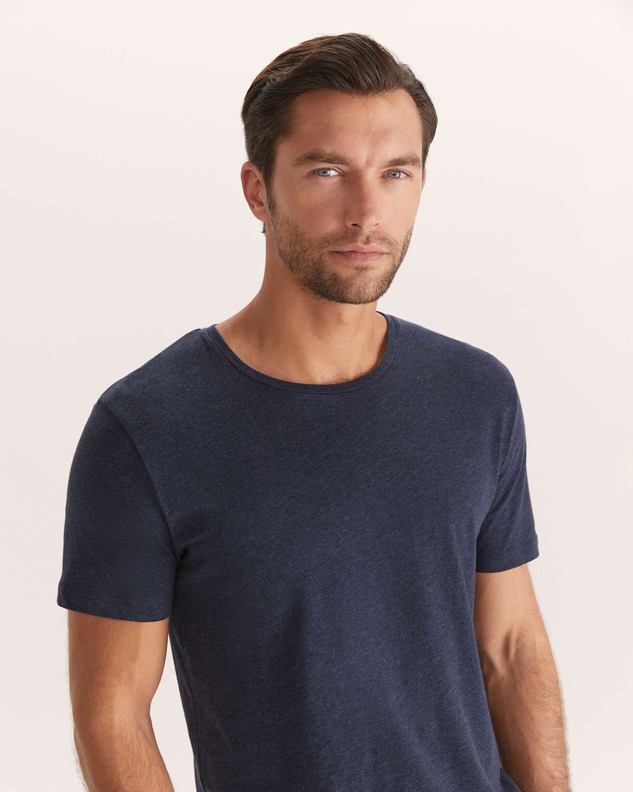 Daniel Crew Neck Tee in NAVY MARLE