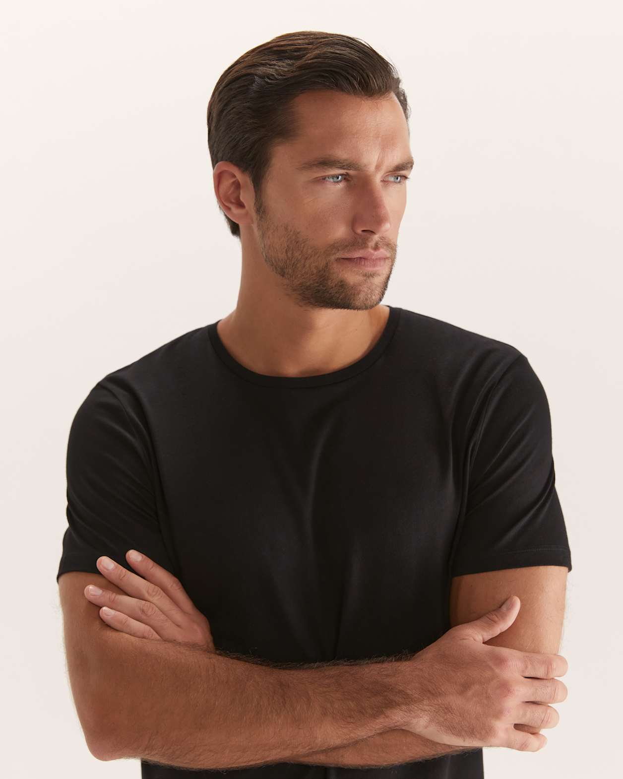 Daniel Crew Neck Tee in BLACK