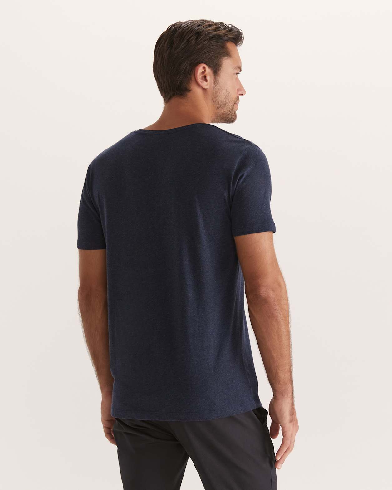 Daniel Crew Neck Tee in NAVY MARLE