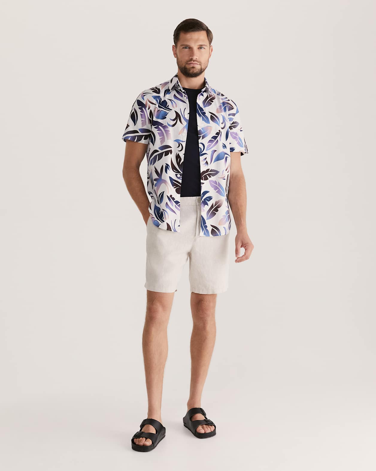 Crawford Short Sleeve Classic Print Shirt in PRINT