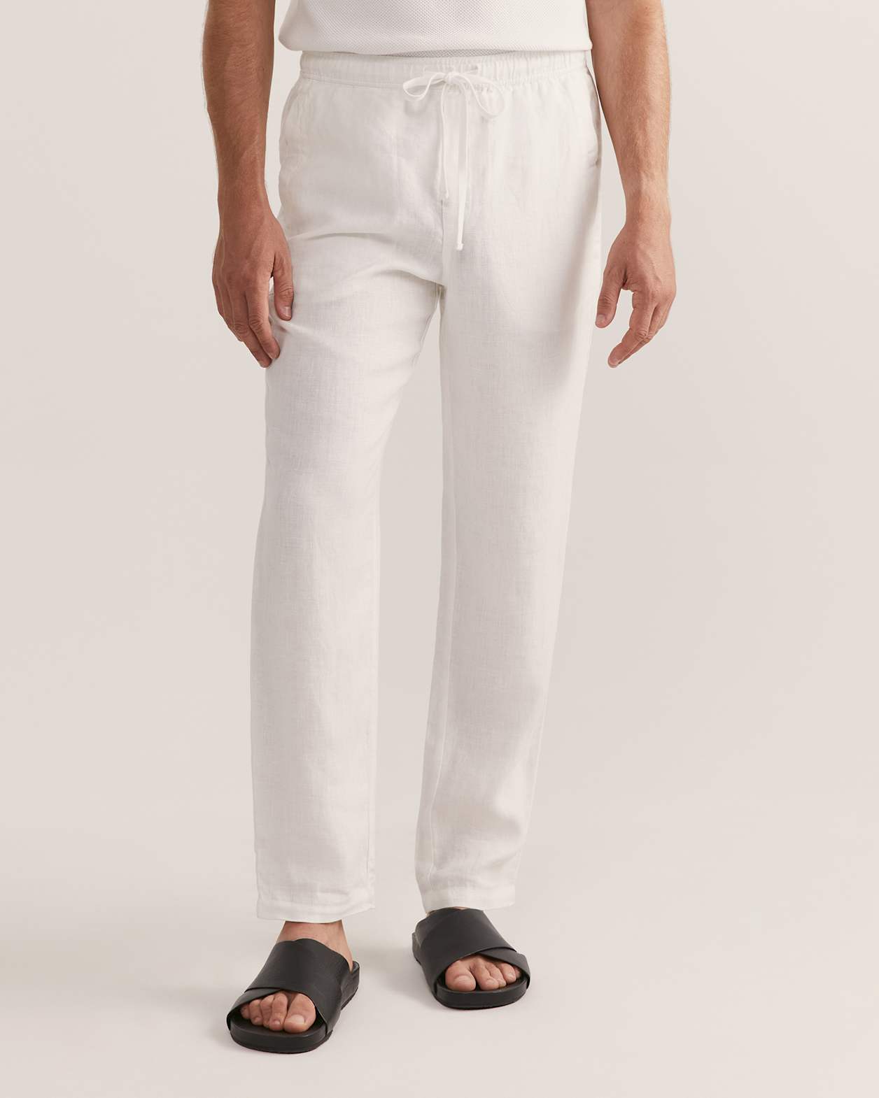 Kent Linen Pant in WHITE