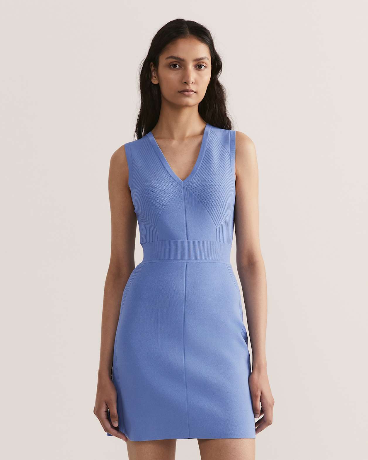 Vicky Milano Rib Top in AZURE