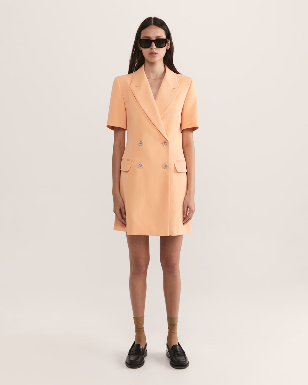 Dharma Blazer Dress in APRICOT