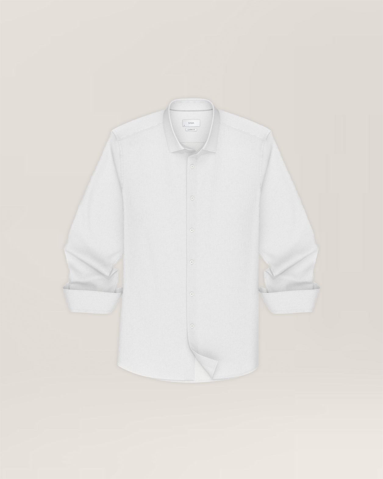 Anderson Long Sleeve Classic Linen Shirt in WHITE