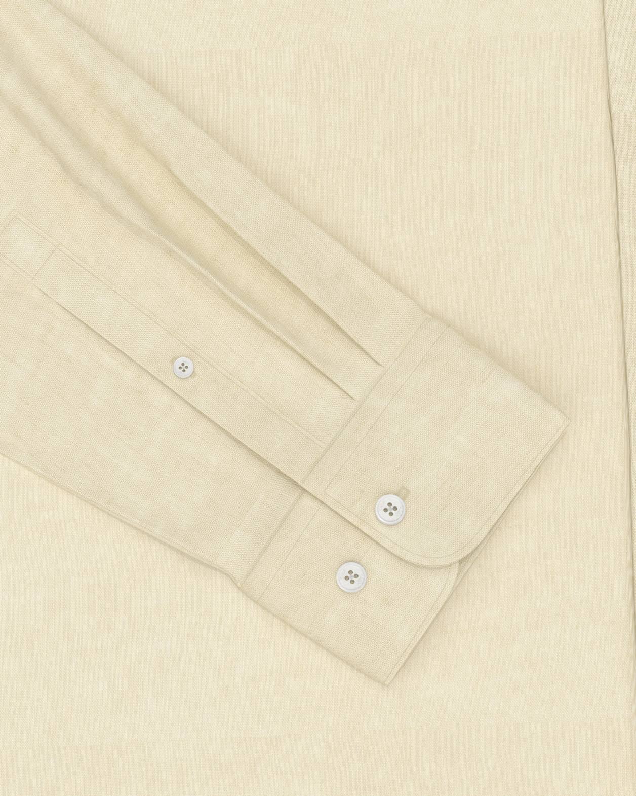 Anderson Long Sleeve Classic Linen Shirt in LEMON