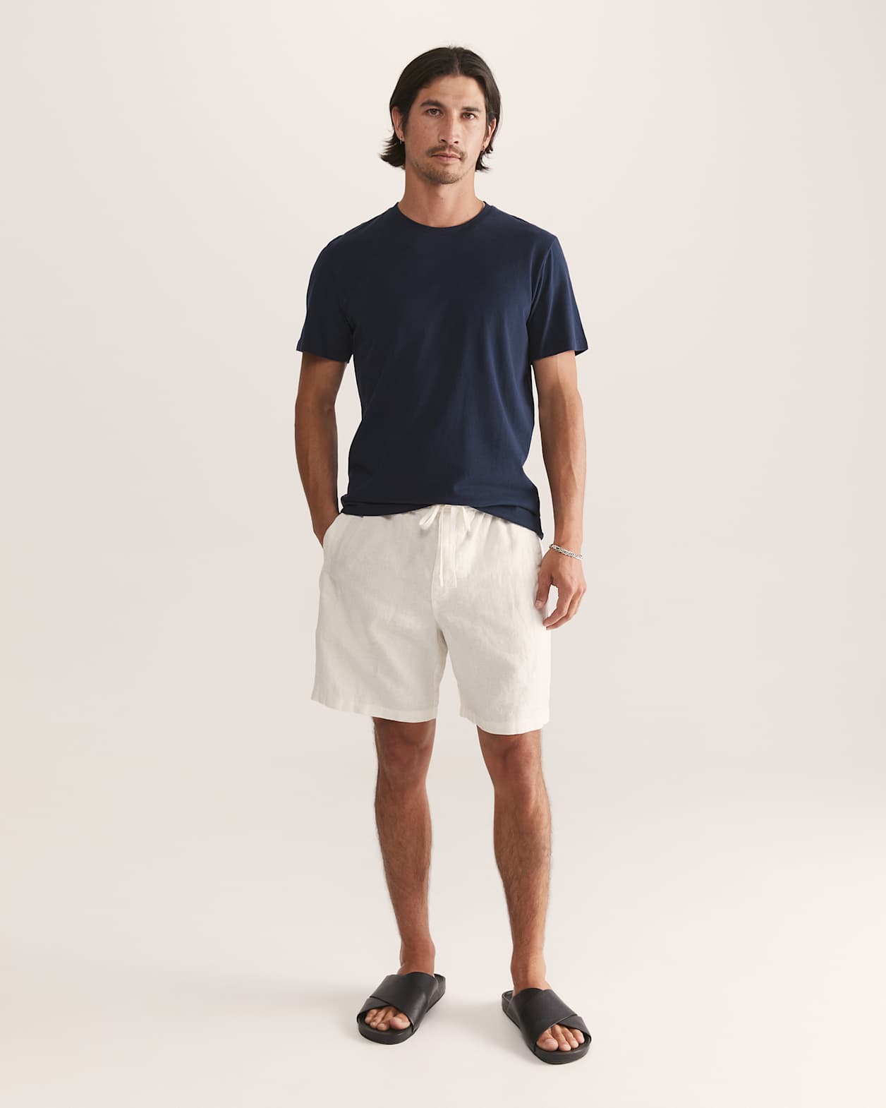 Kent Linen Short in WHITE
