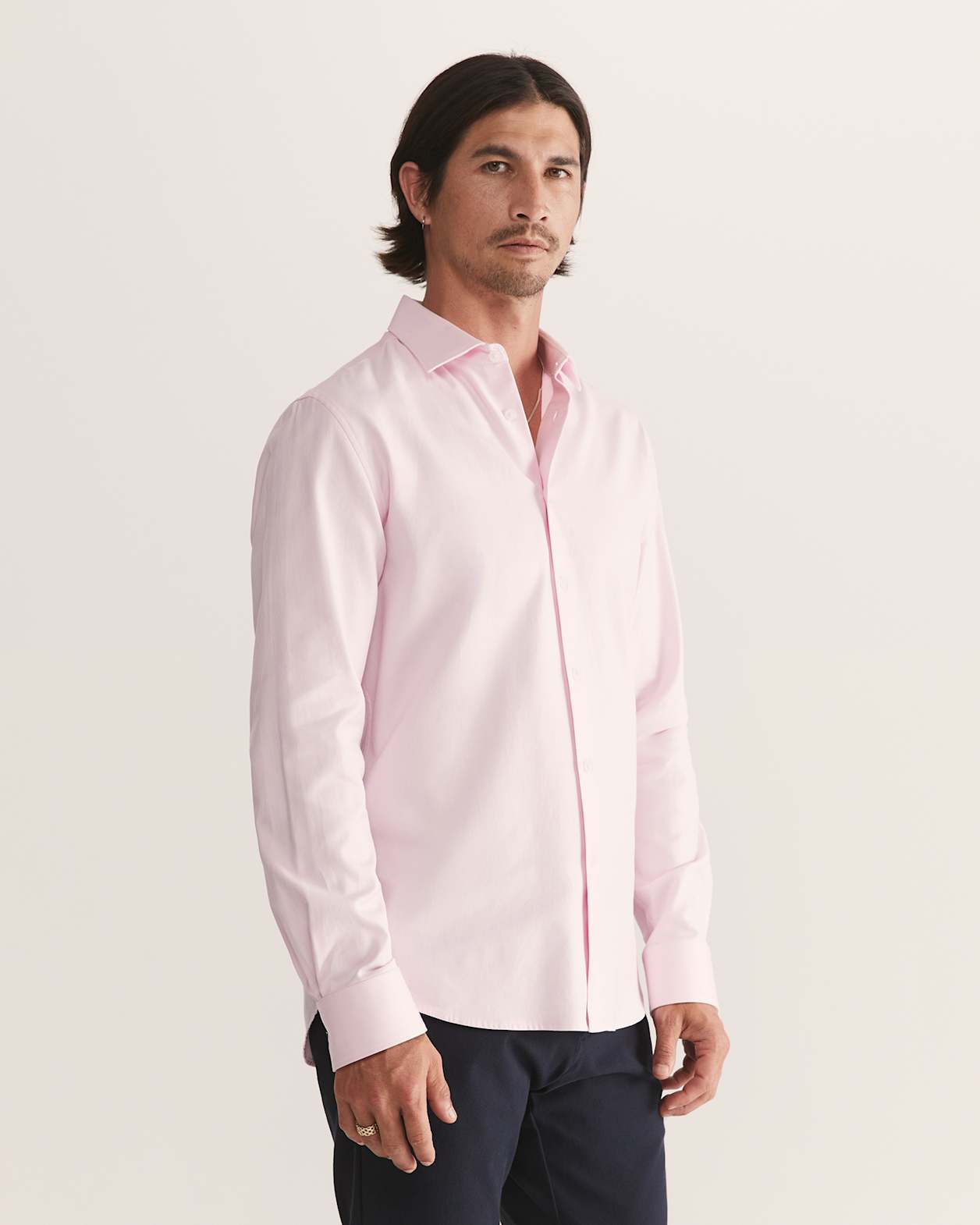 Munroe Easy Care Twill Shirt in PINK