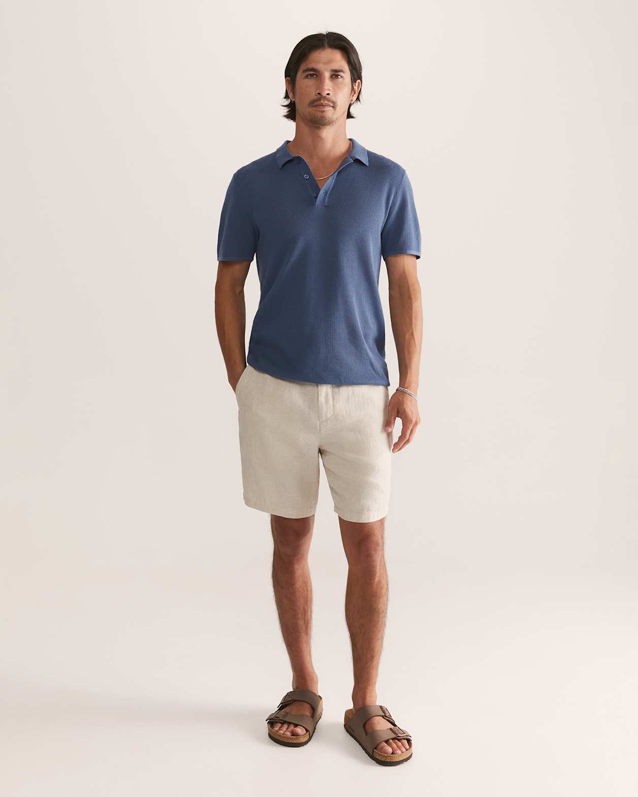 Luca Linen Short in OATMEAL