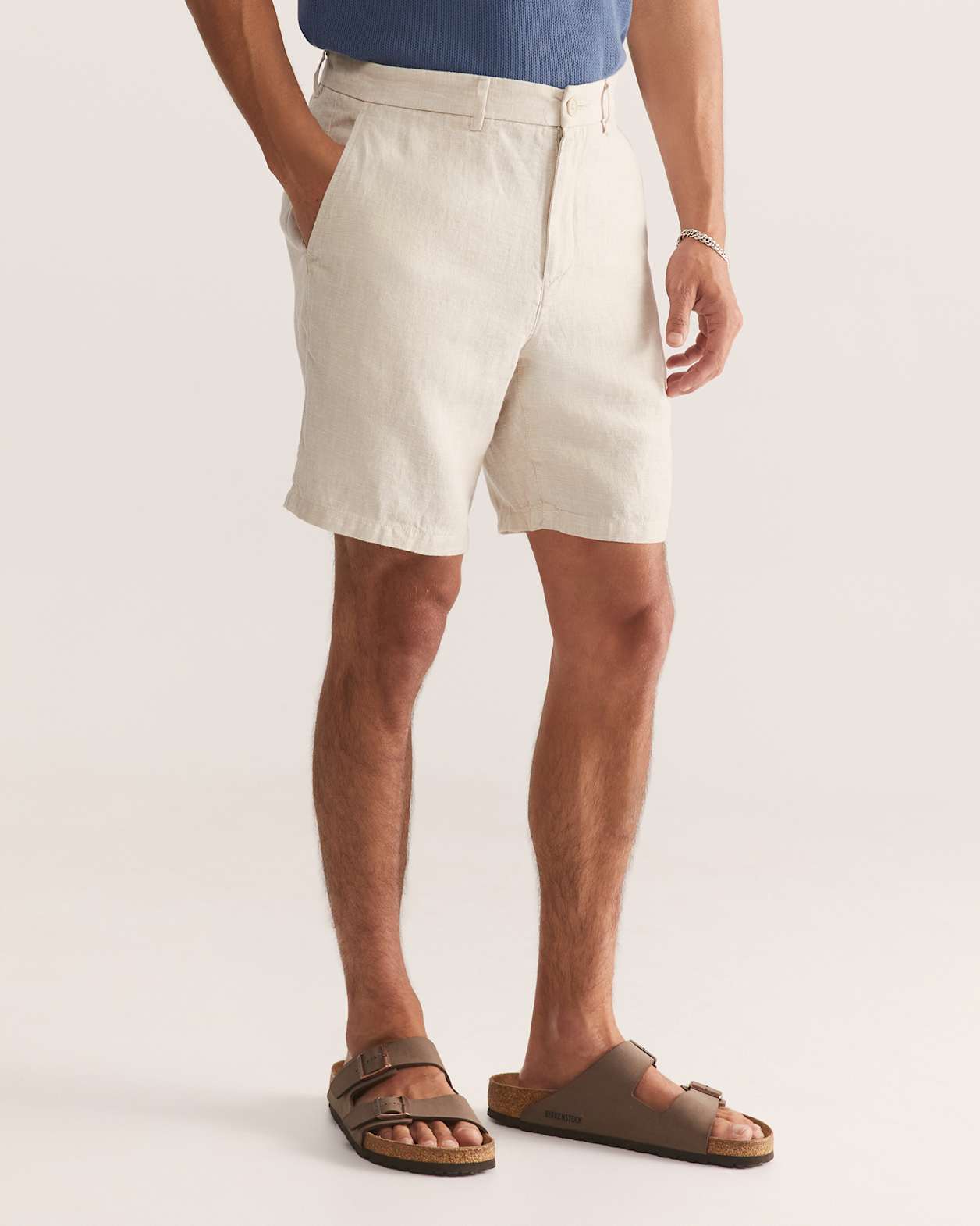 Luca Linen Short in OATMEAL