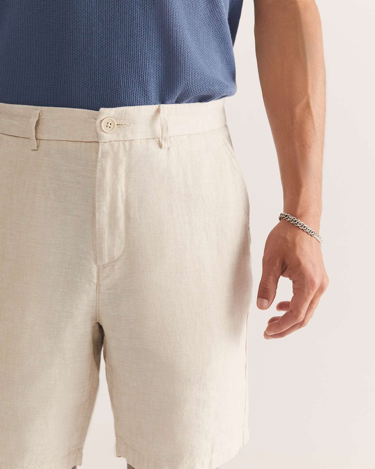 Luca Linen Short in OATMEAL