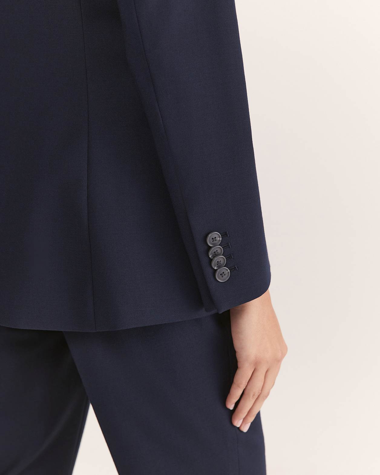 Celeste Wool Suit Blazer in FRENCH NAVY