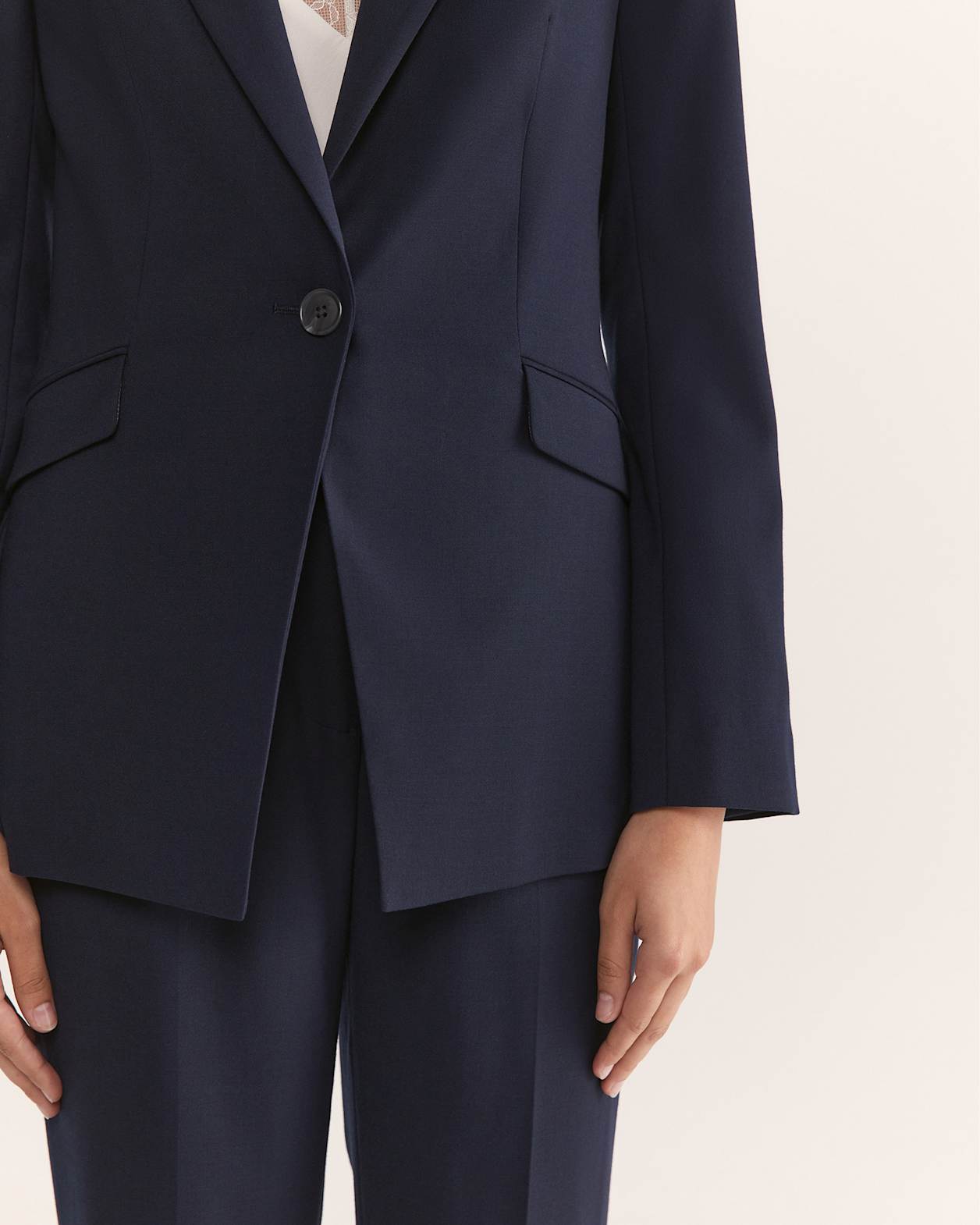 Celeste Wool Suit Blazer in FRENCH NAVY
