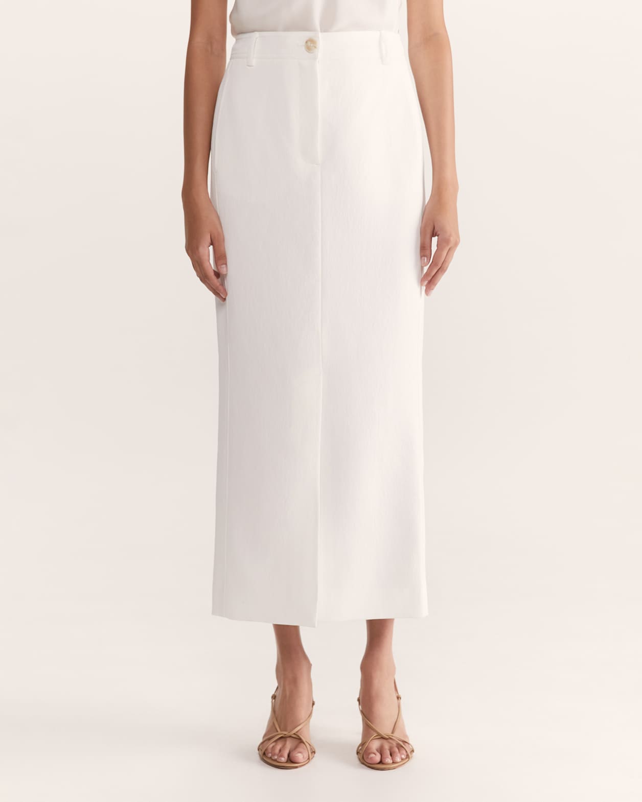 Dharma Midi Skirt in ALABASTER