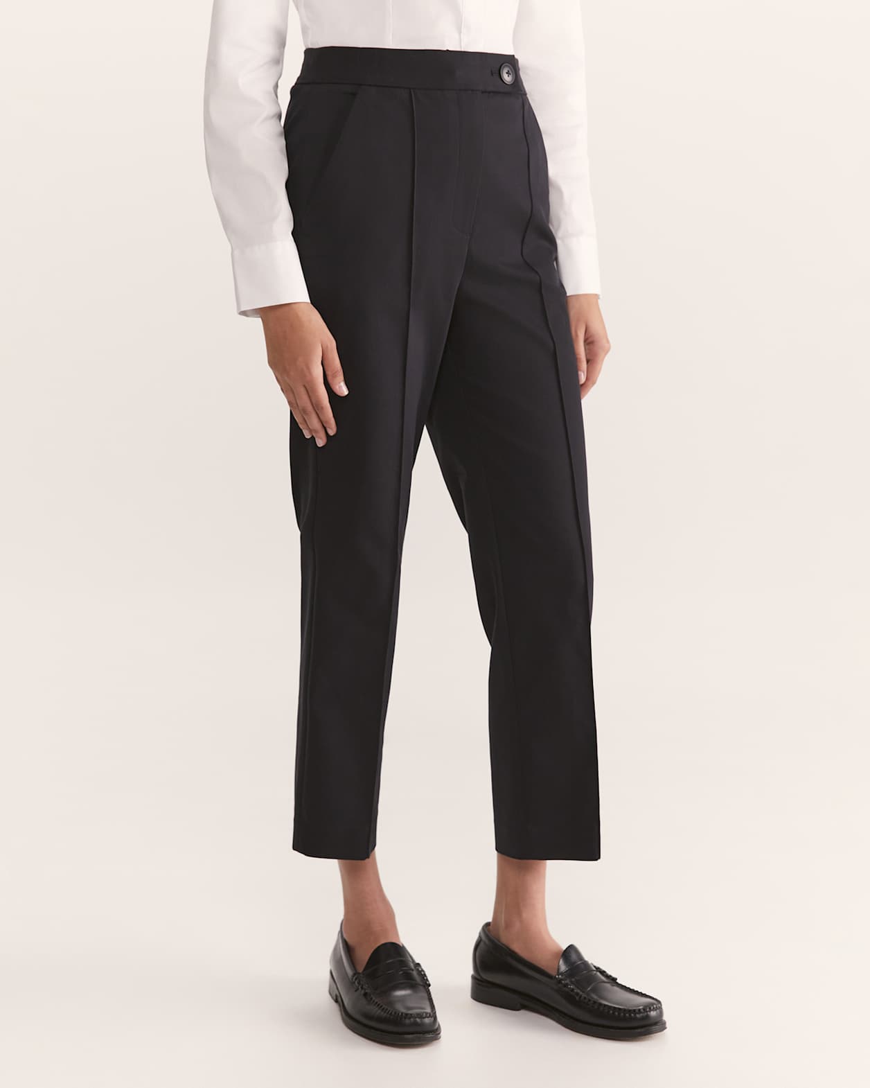 Tia Straight Leg Pant in BLACK