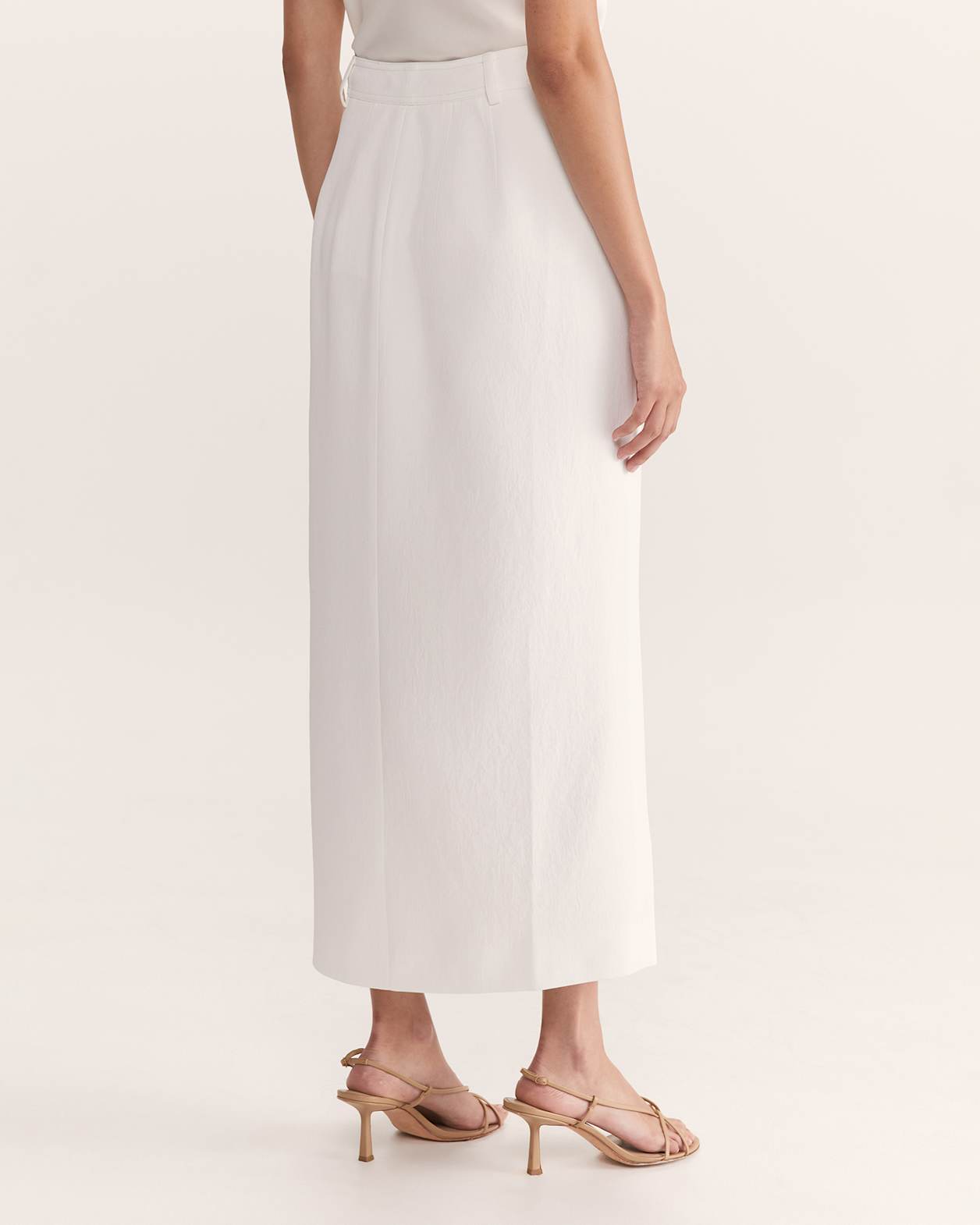 Dharma Midi Skirt in ALABASTER