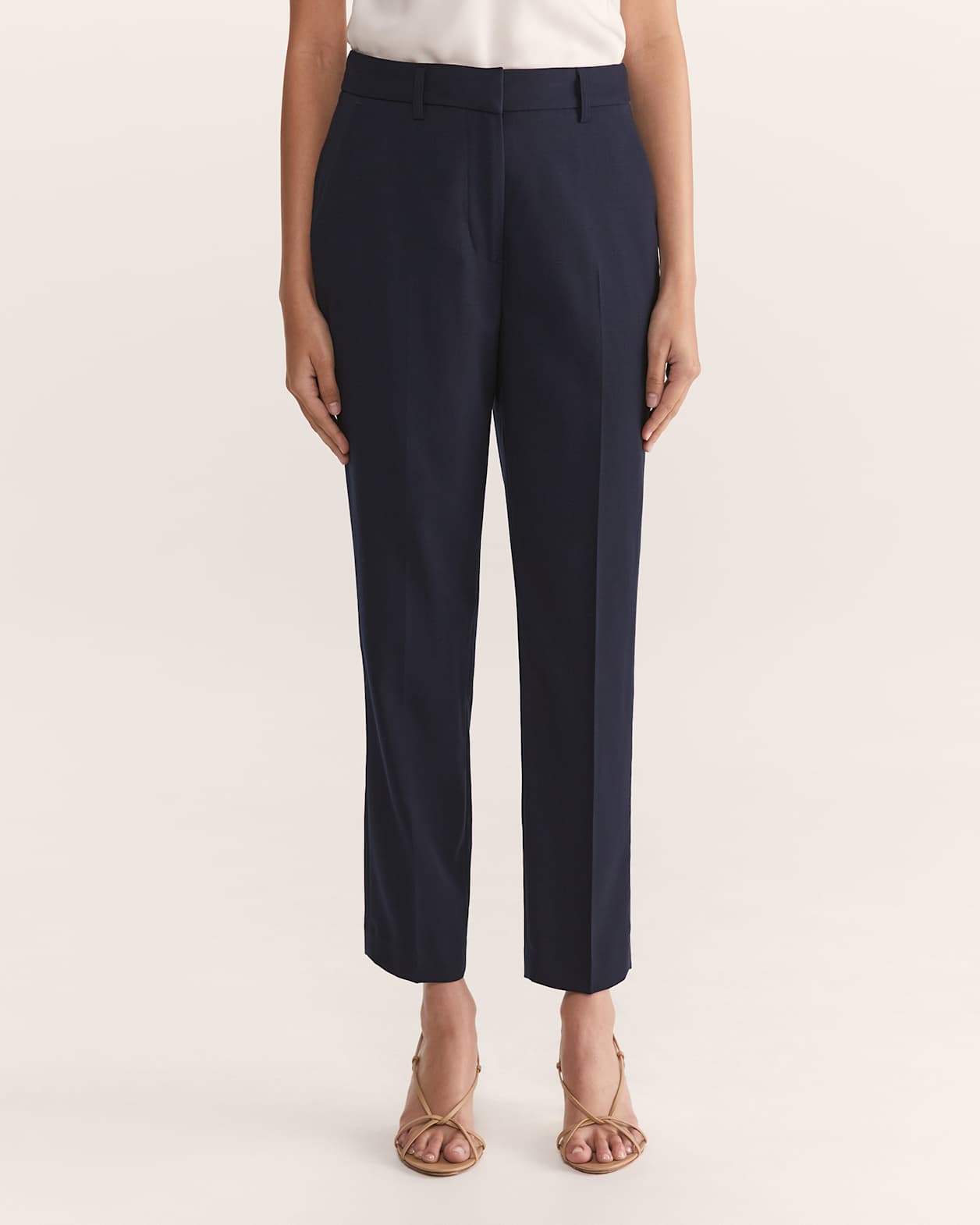 Celeste Wool Tapered Suit Pant in FRENCH NAVY