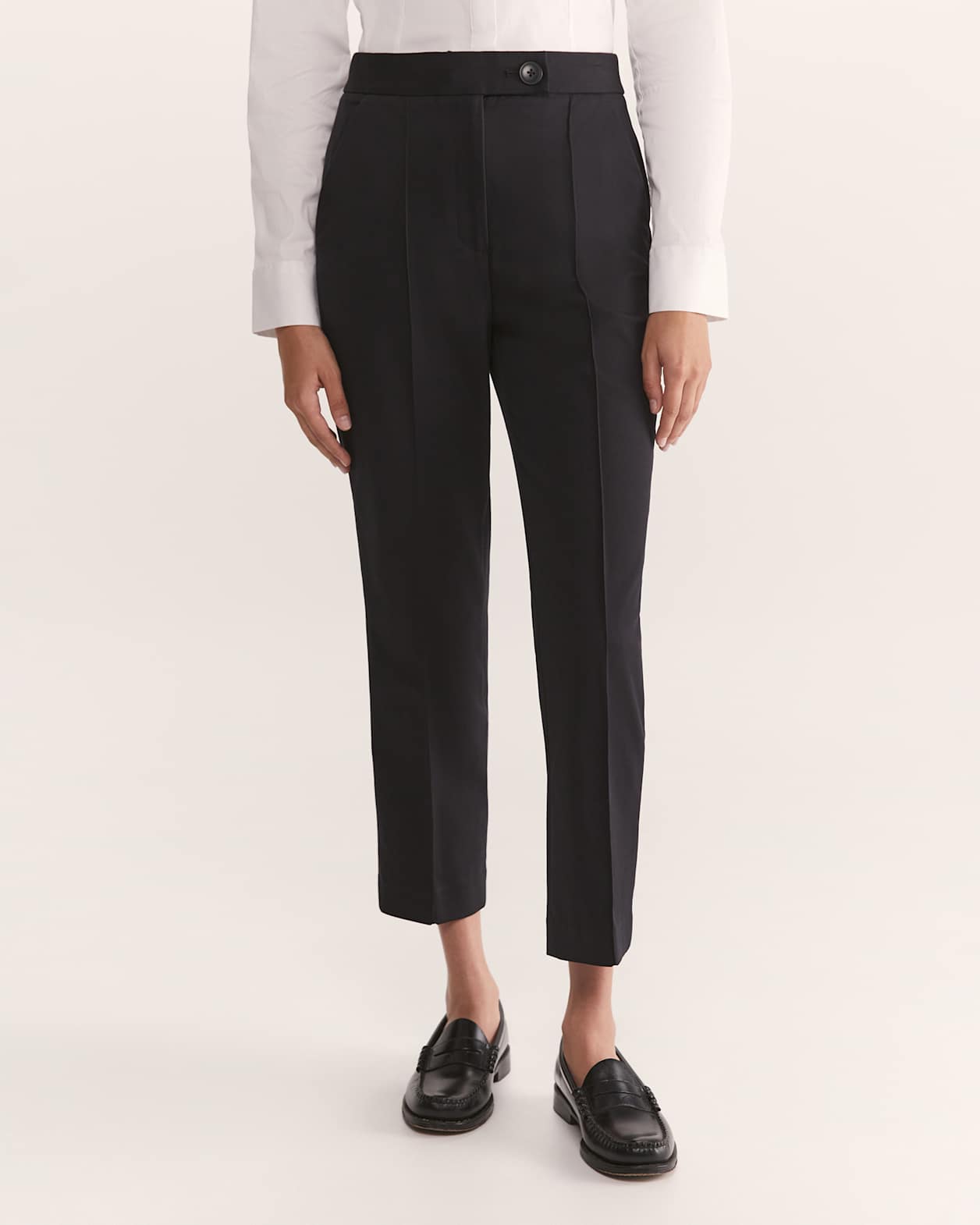Tia Straight Leg Pant in BLACK