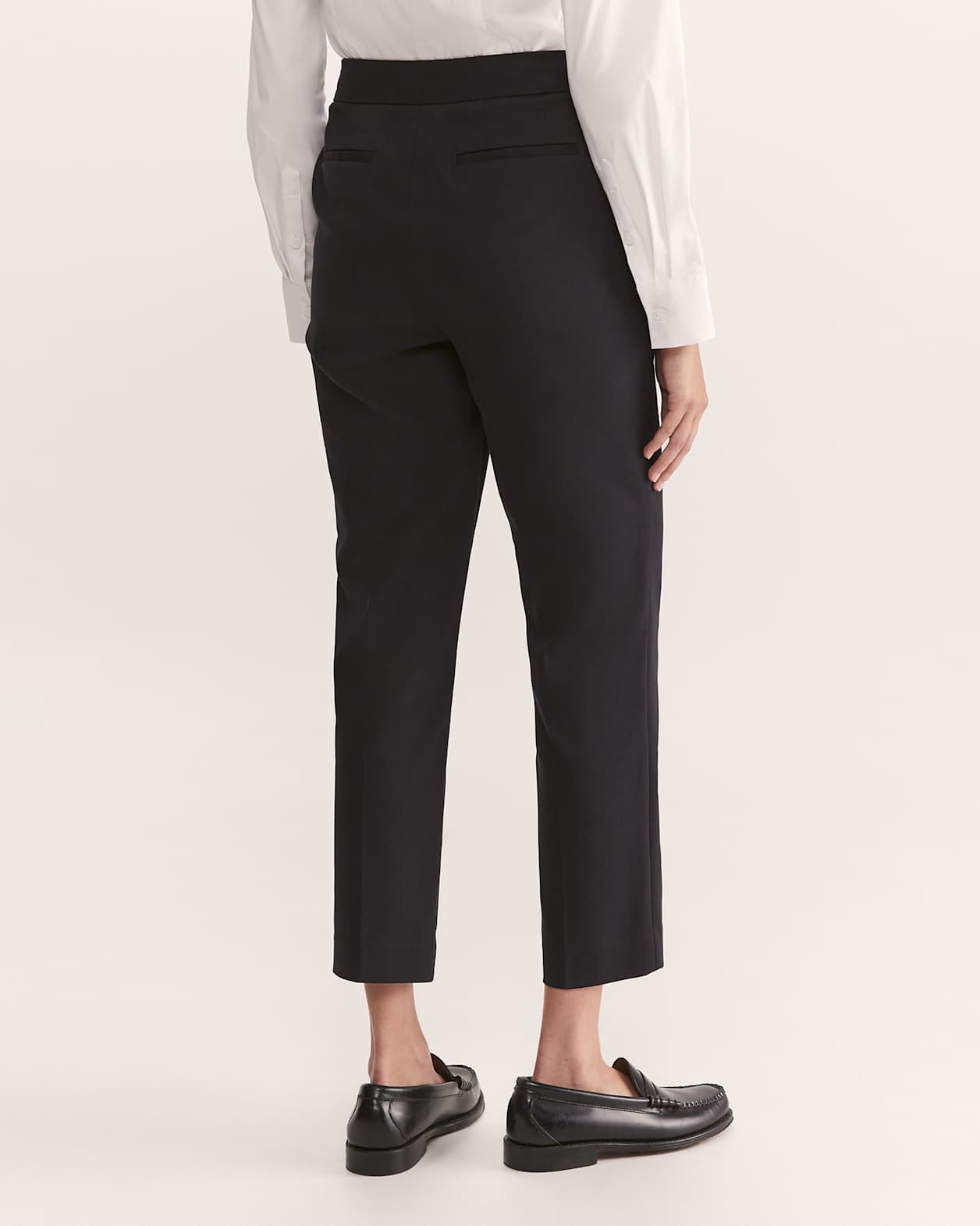 Tia Straight Leg Pant in BLACK