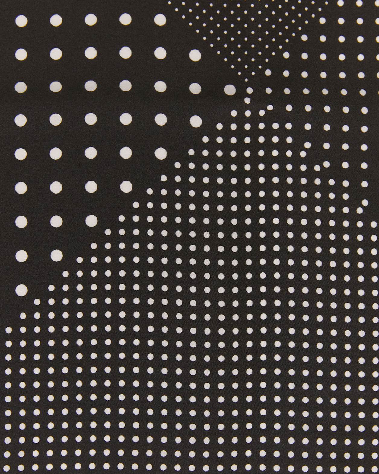 Domino Silk Pocket Square in BLACK/WHITE