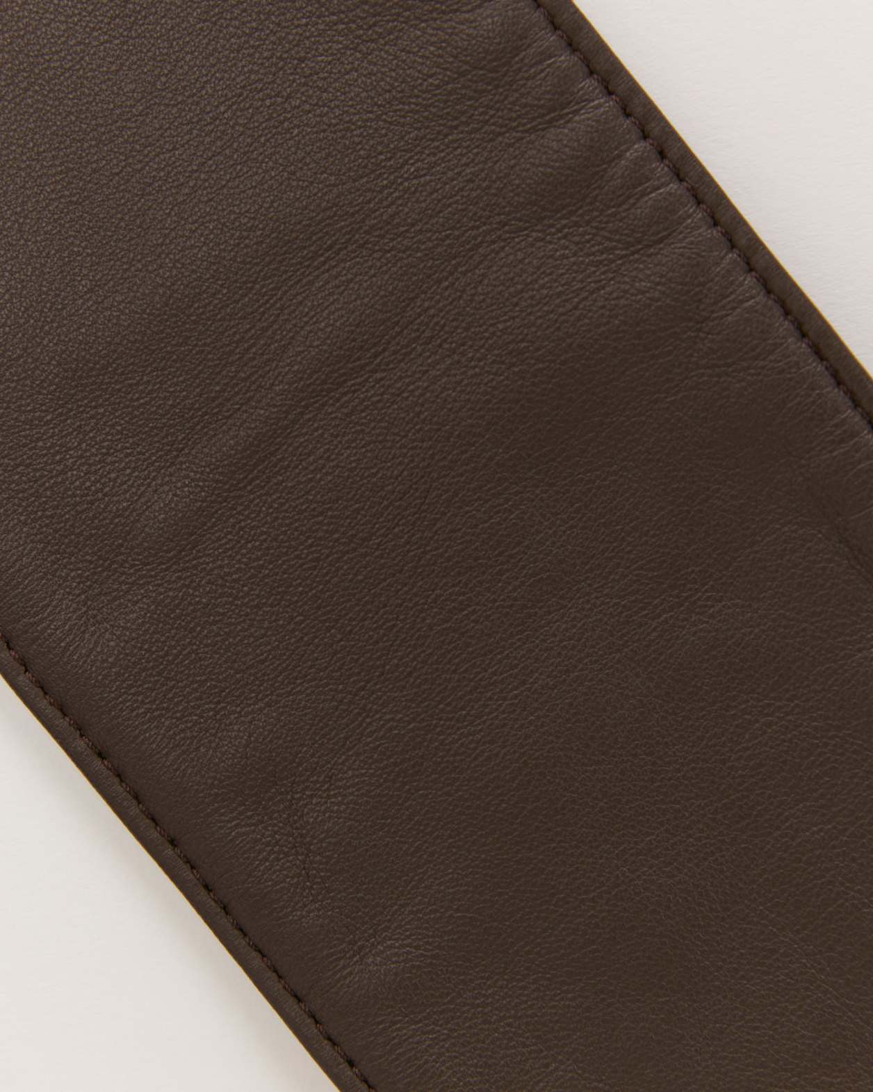 Ayla Leather Tie Belt in CHOCOLATE