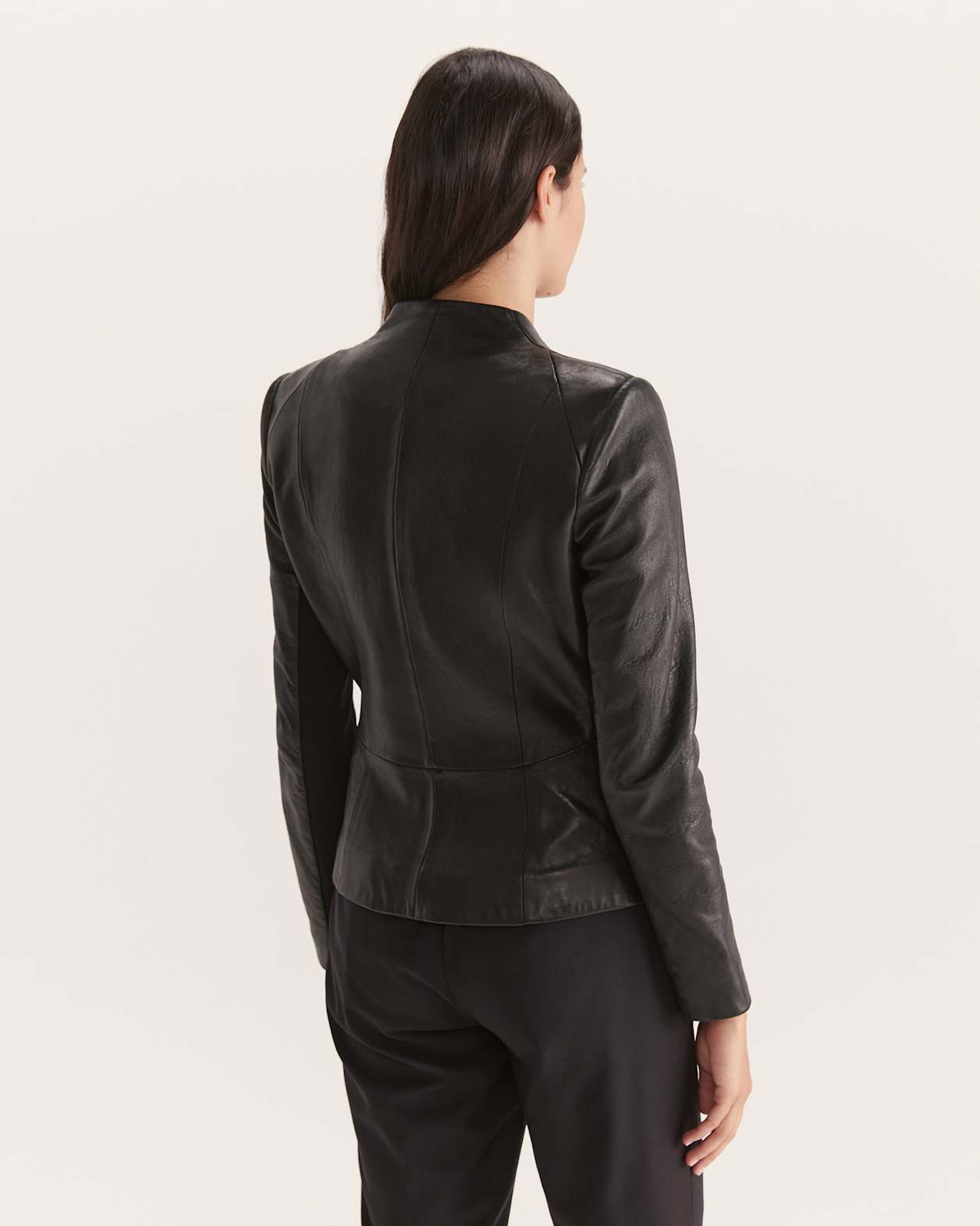Lilia Leather Jacket in BLACK