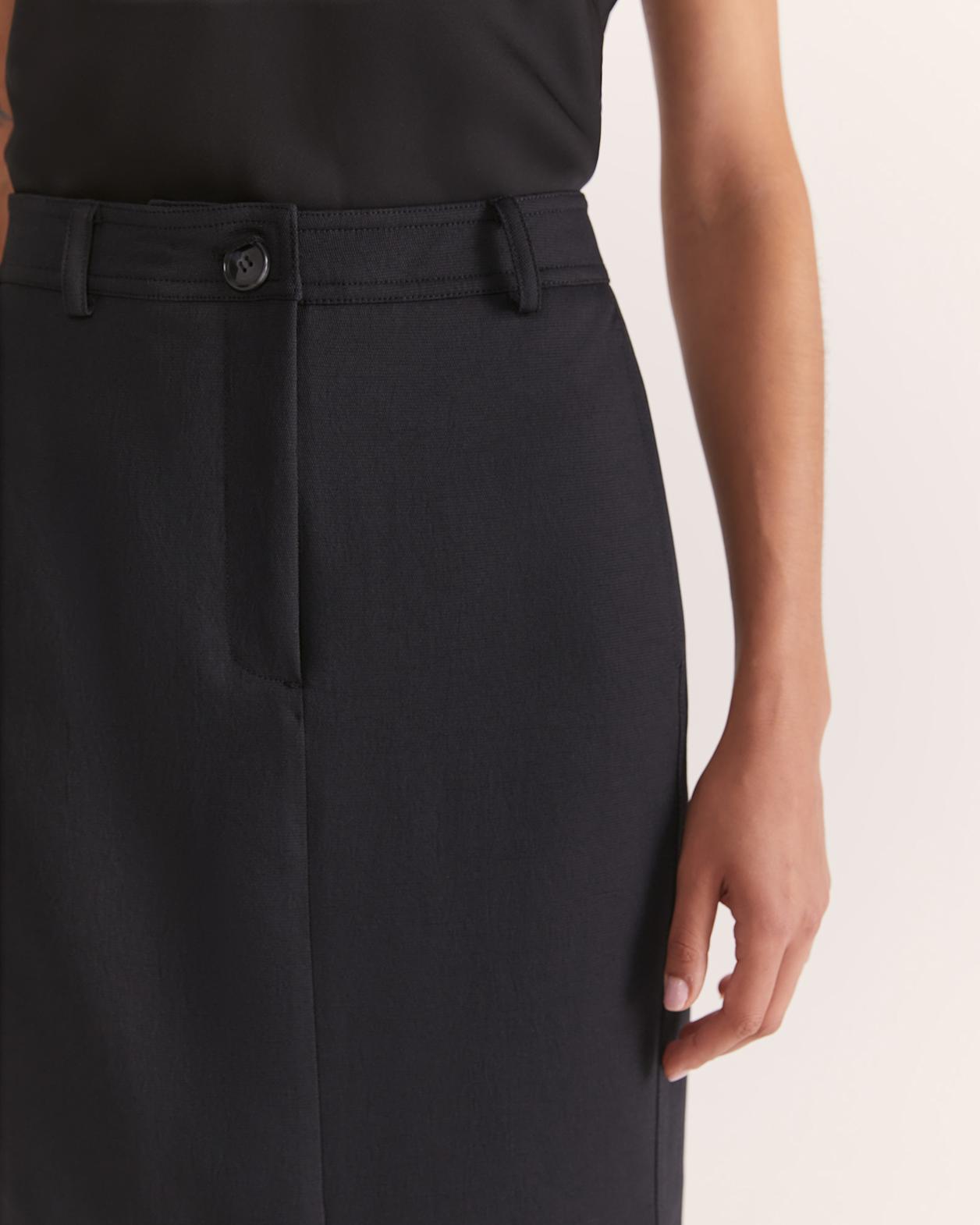 Dharma Midi Skirt in BLACK