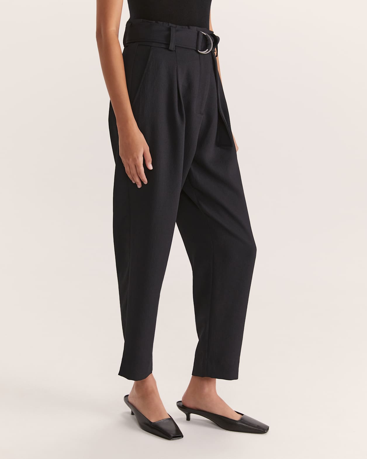 Dharma Belted Slim Pant in BLACK