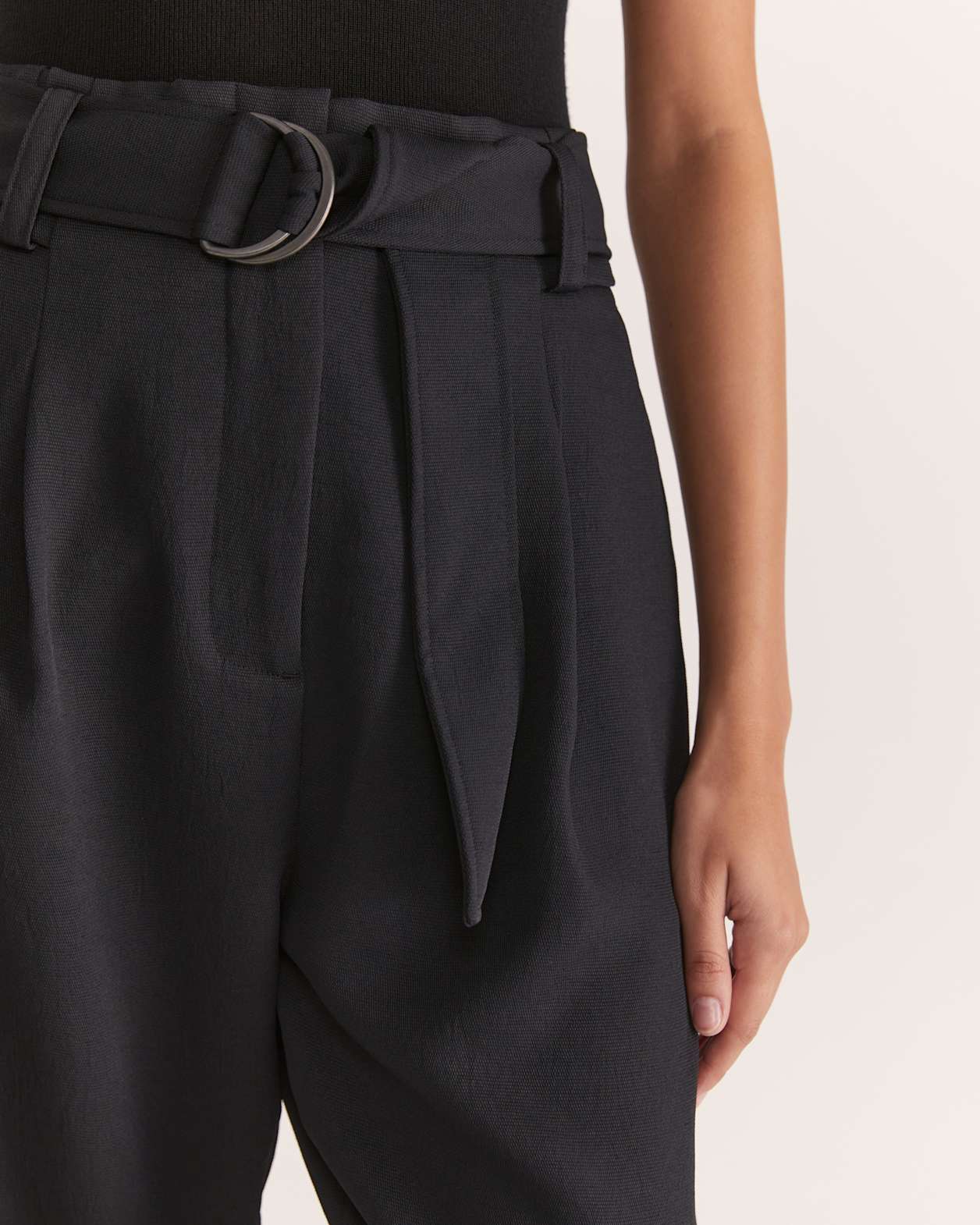 Dharma Belted Slim Pant in BLACK