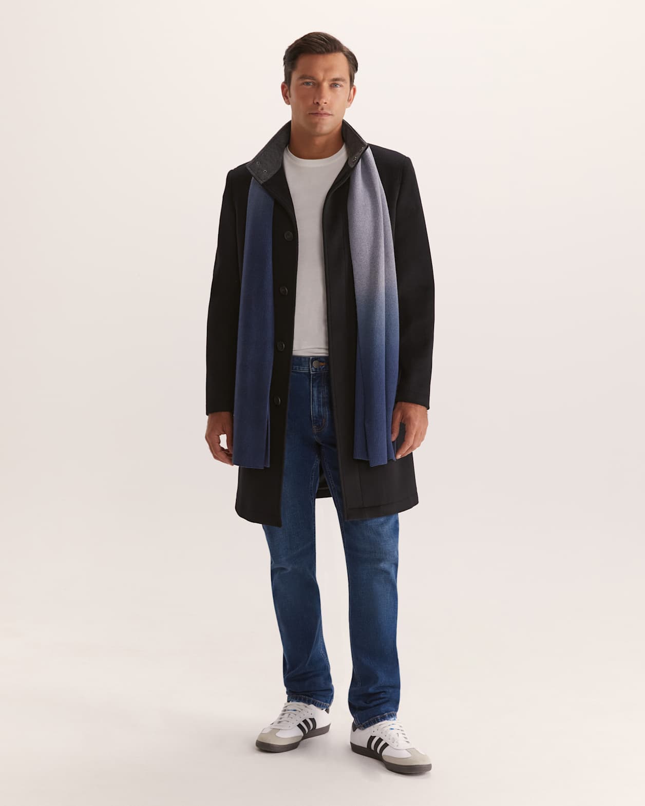 Leo Dip Dye Scarf in BLUE