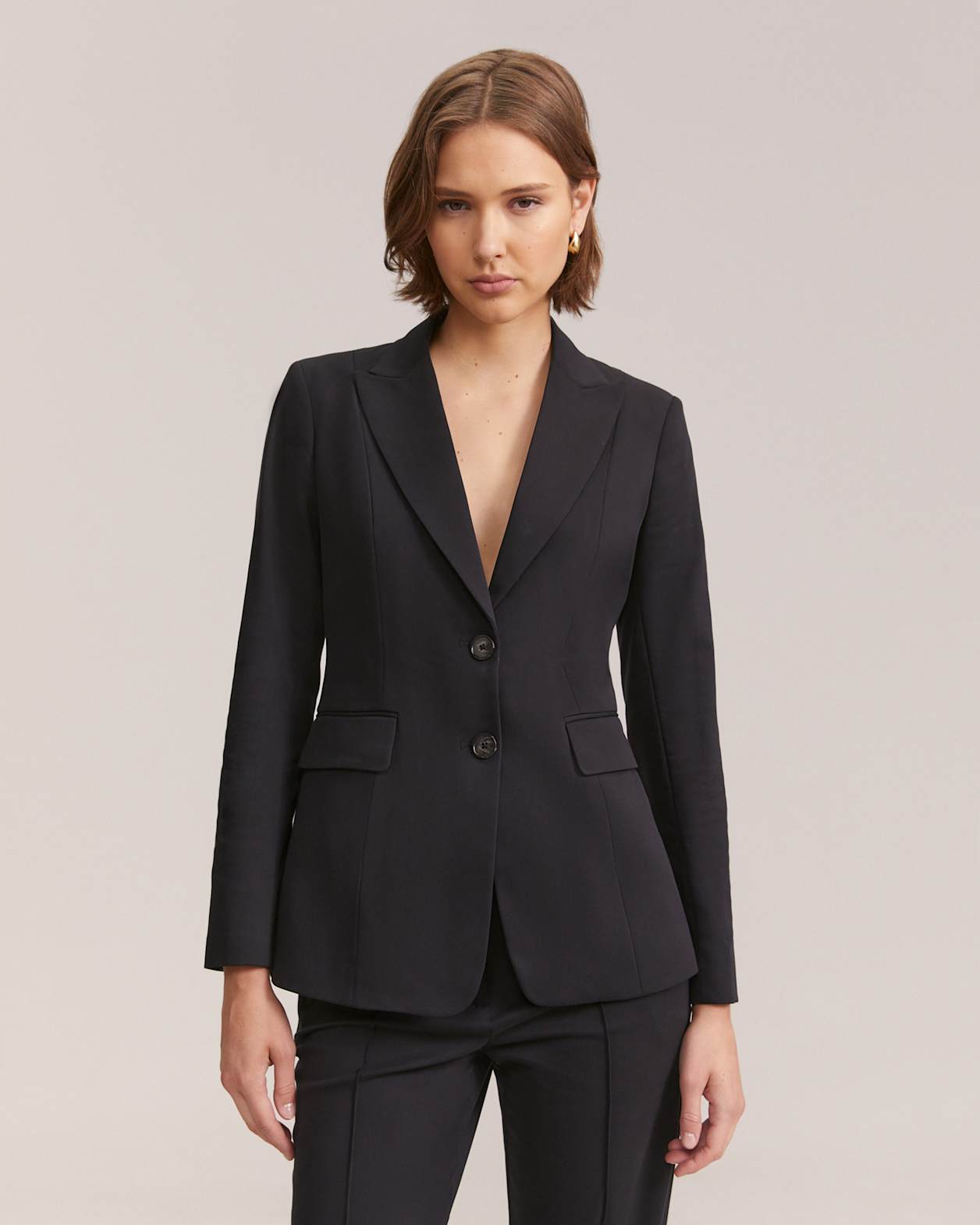 Tia Panel Jacket in BLACK