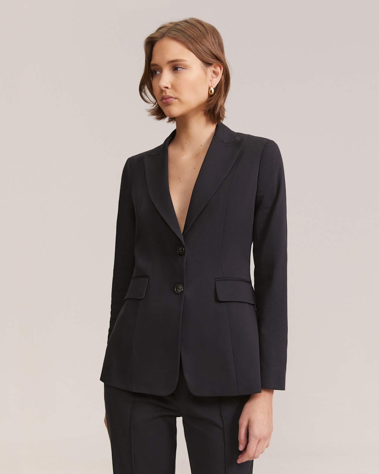 Tia Panel Jacket in BLACK