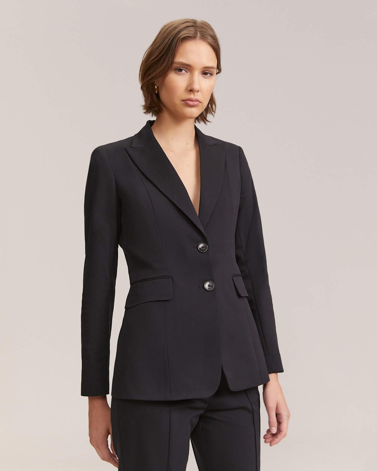 Tia Panel Jacket in BLACK