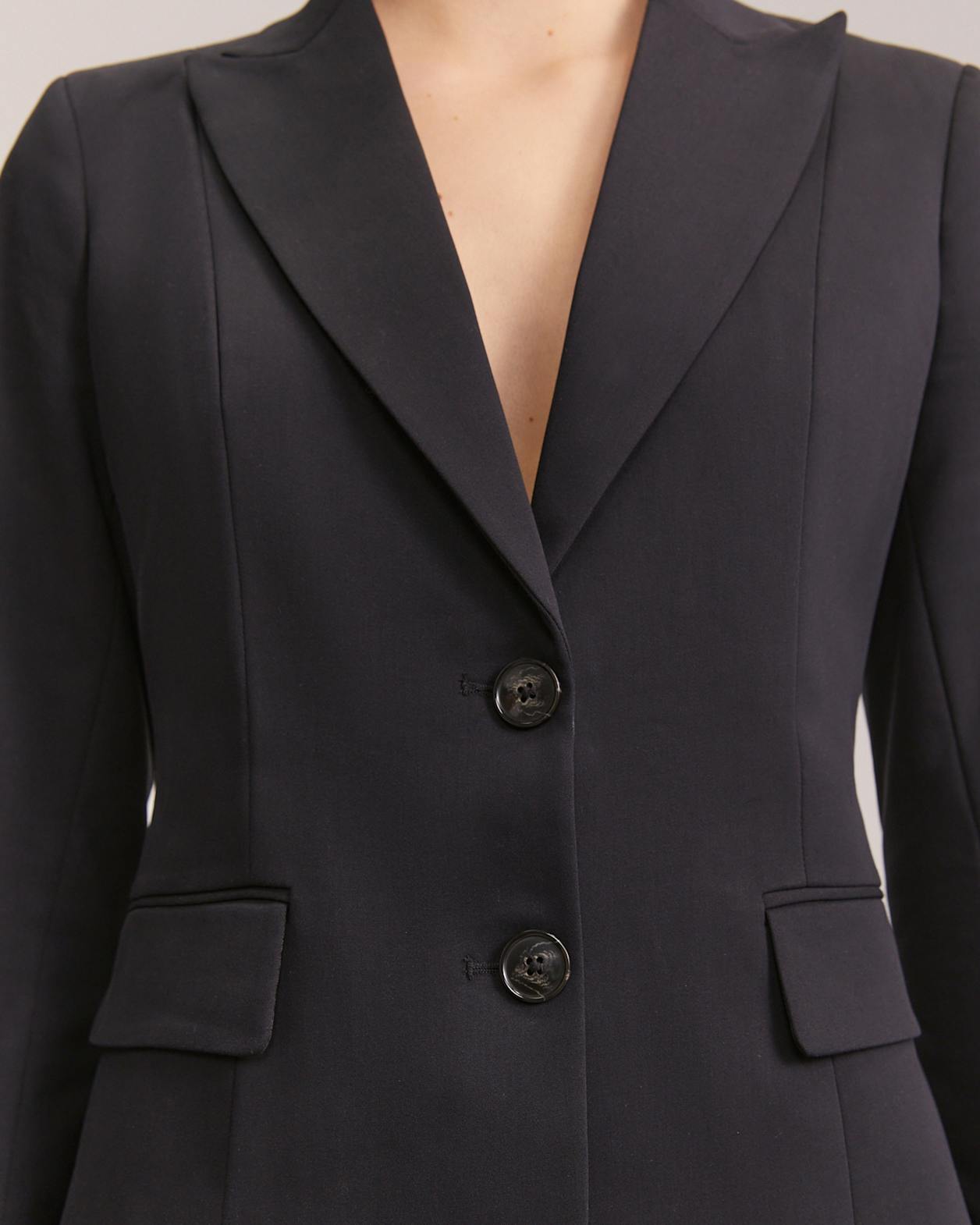 Tia Panel Jacket in BLACK