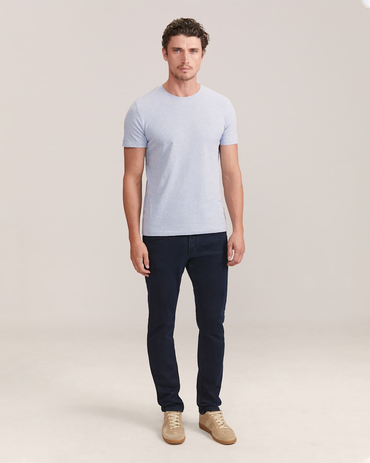 Daniel Crew Neck Tee in BLUE MARLE