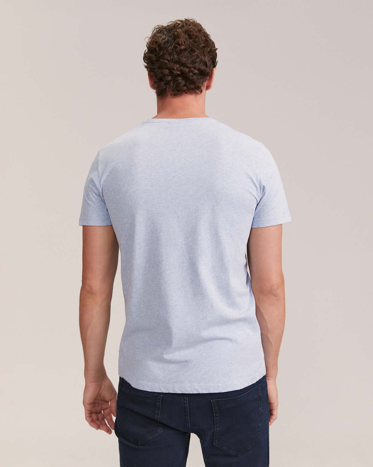 Daniel Crew Neck Tee in BLUE MARLE