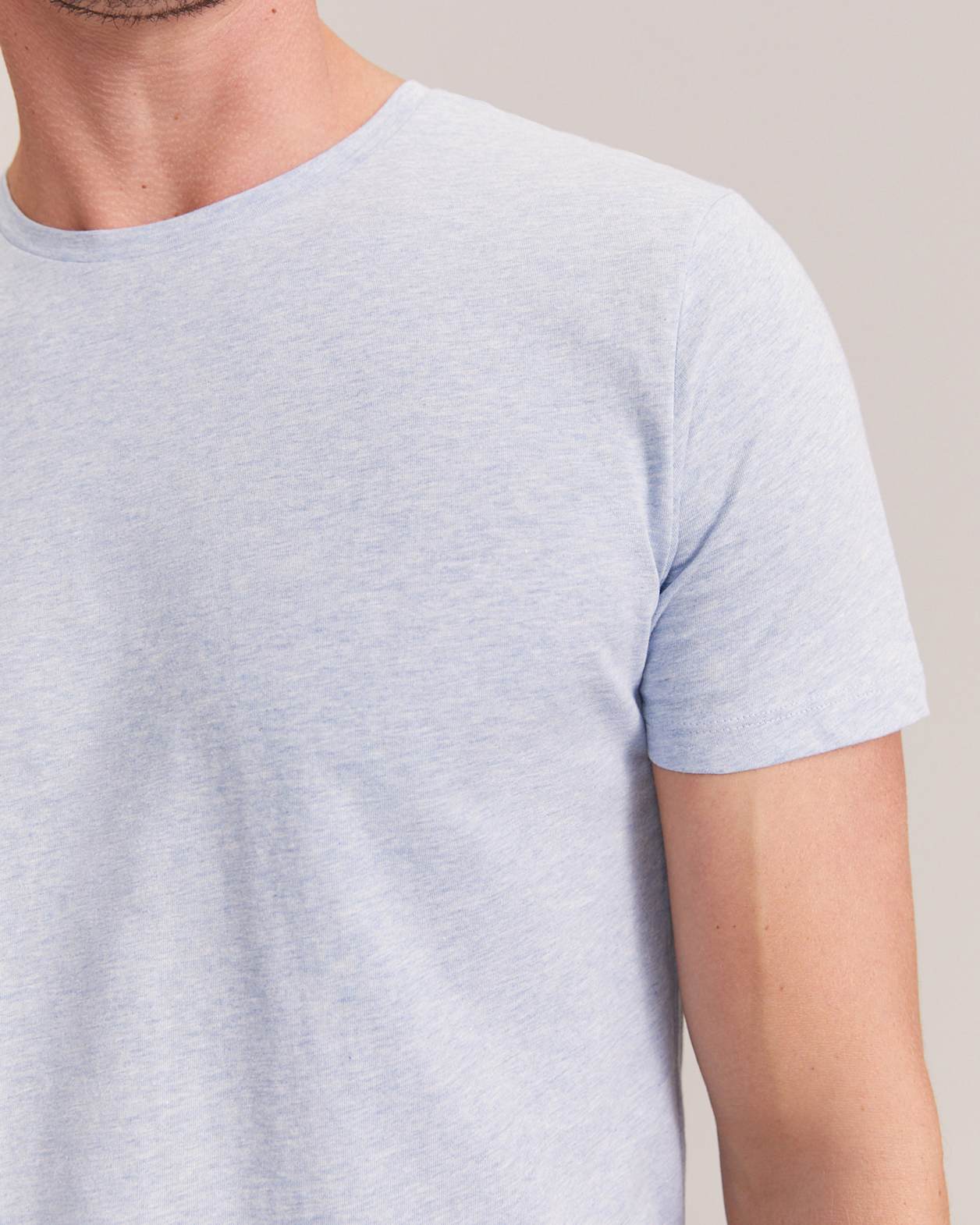 Daniel Crew Neck Tee in BLUE MARLE
