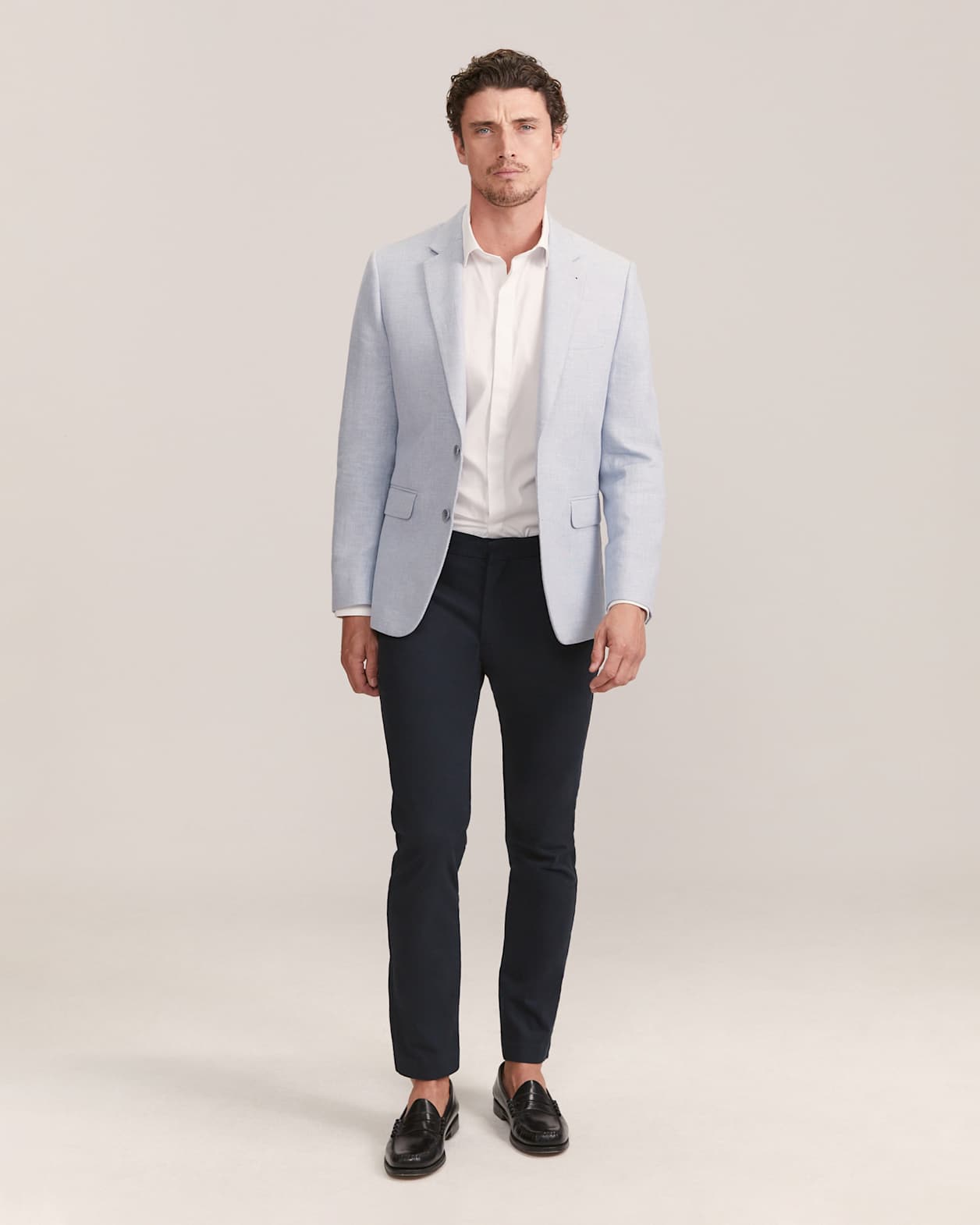 Duke Linen Item Jacket in BLUE